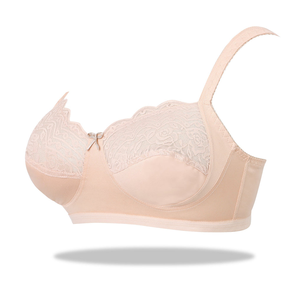 Skin Soft Mesh Double Layered Sag Lift Non Padded Minimizer Bra
