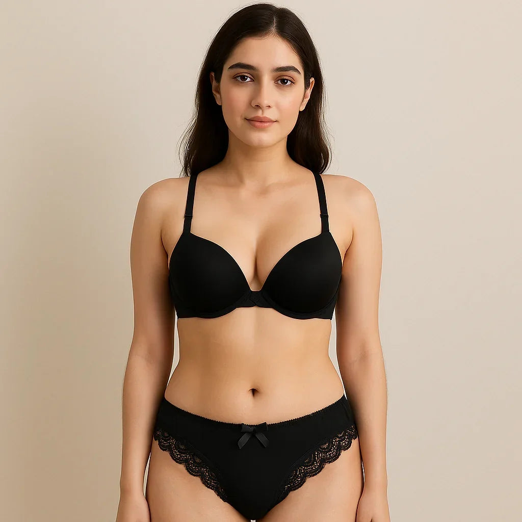 Butterfly 🦋 Style Fashion Bra Set Packs Of 3 Buy 1 Get 2 Free ( Free Delivery Is Available All Over Pakistan)