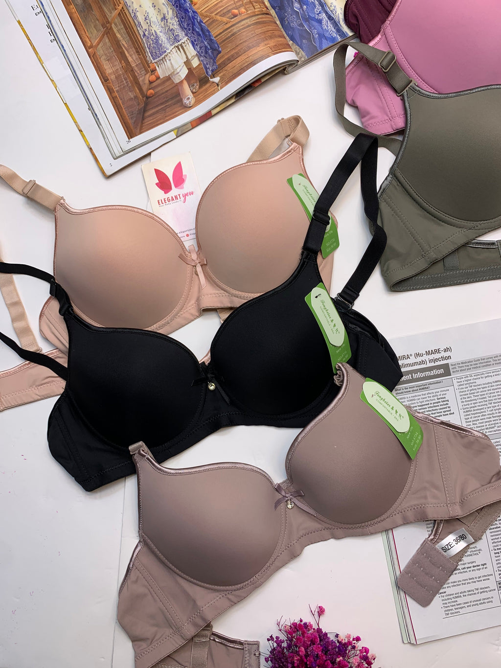 (36-42)b/c  Demi Cup Daily-wear Push-up Bra (148)*