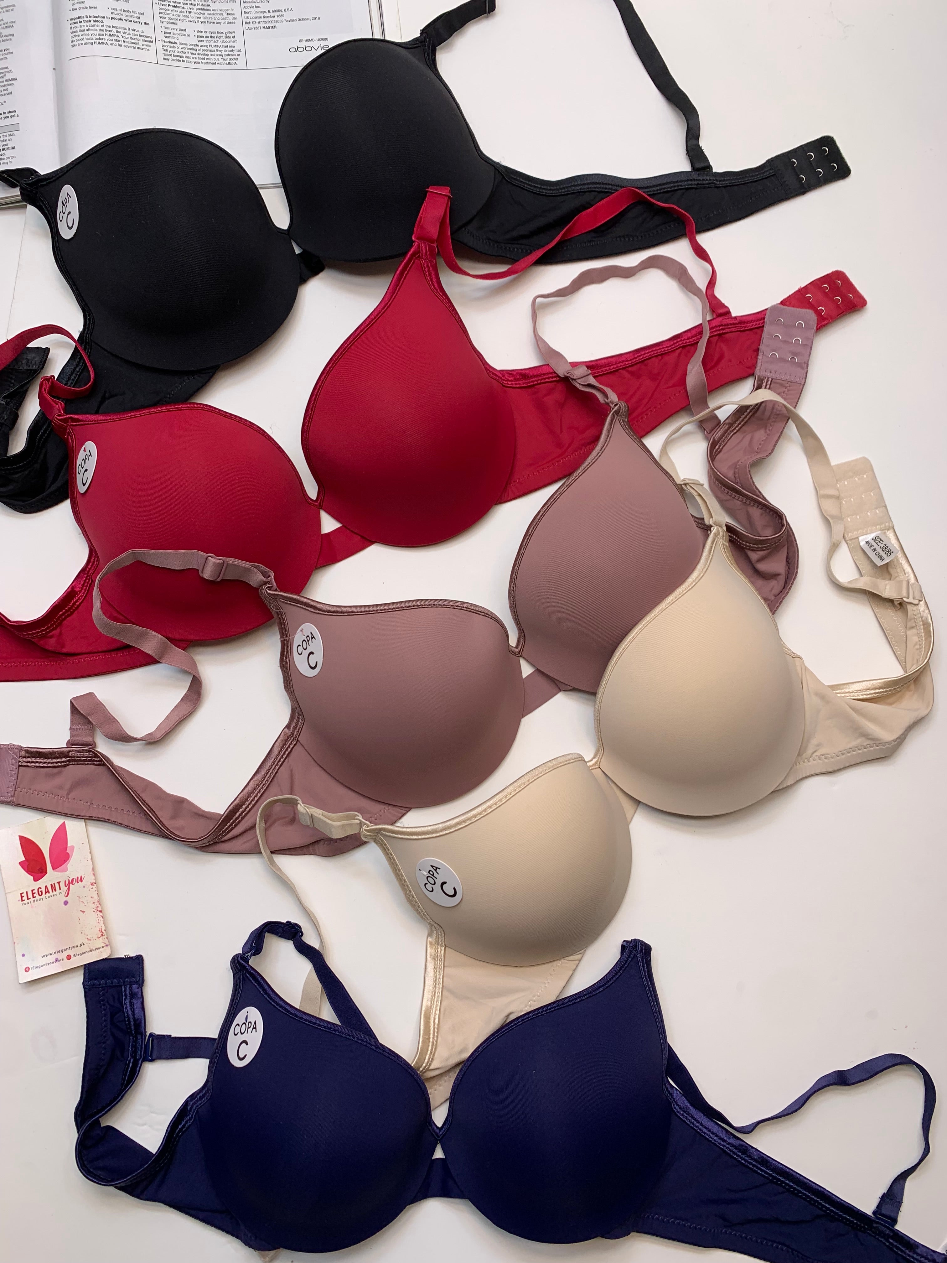 (38-42)b/c Premium Range Padded Push-up Under Wire Bra (144)*