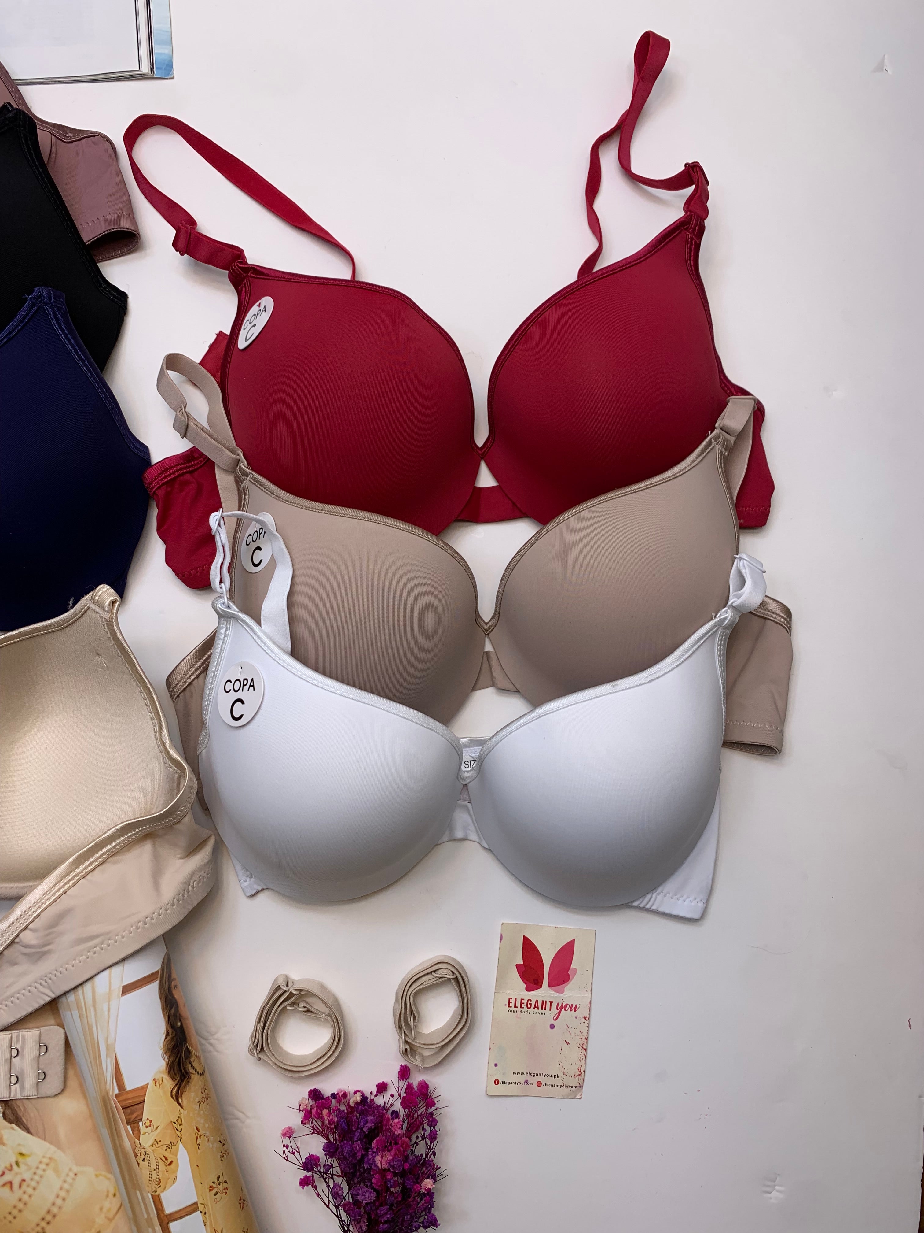 (38-42)b/c Premium Range Padded Push-up Under Wire Bra (144)*