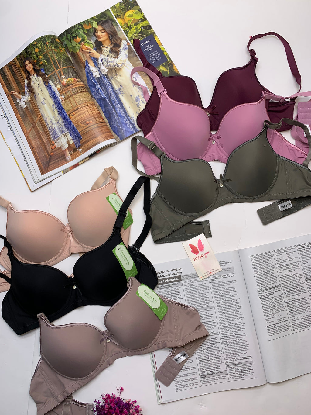 (36-42)b/c  Demi Cup Daily-wear Push-up Bra (148)*