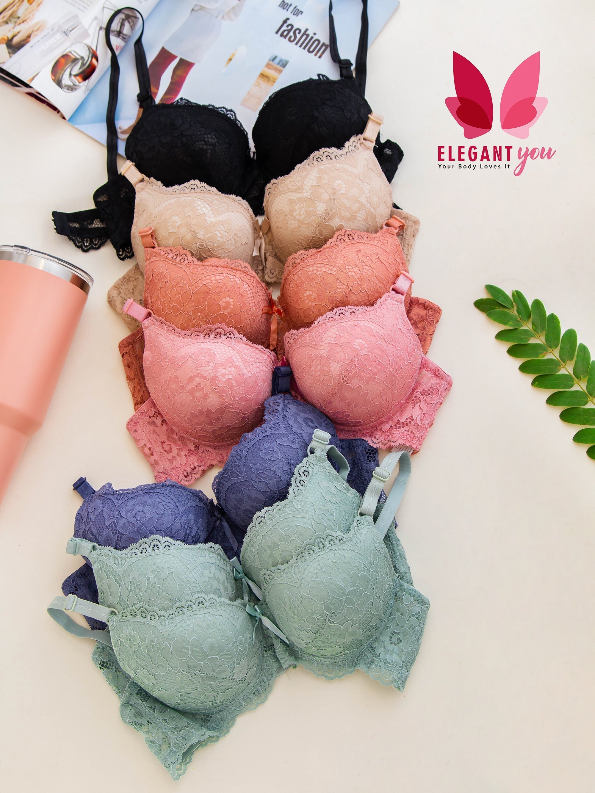 (32-38)b Bridal Double Padded Push-up Lace bra (138)^