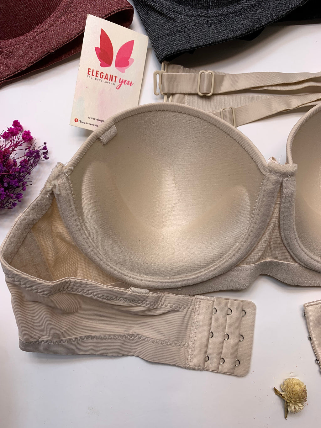 (36-42)C Cup Size Half Cup Shape Padded Push up Wired Plain Bra (170)*