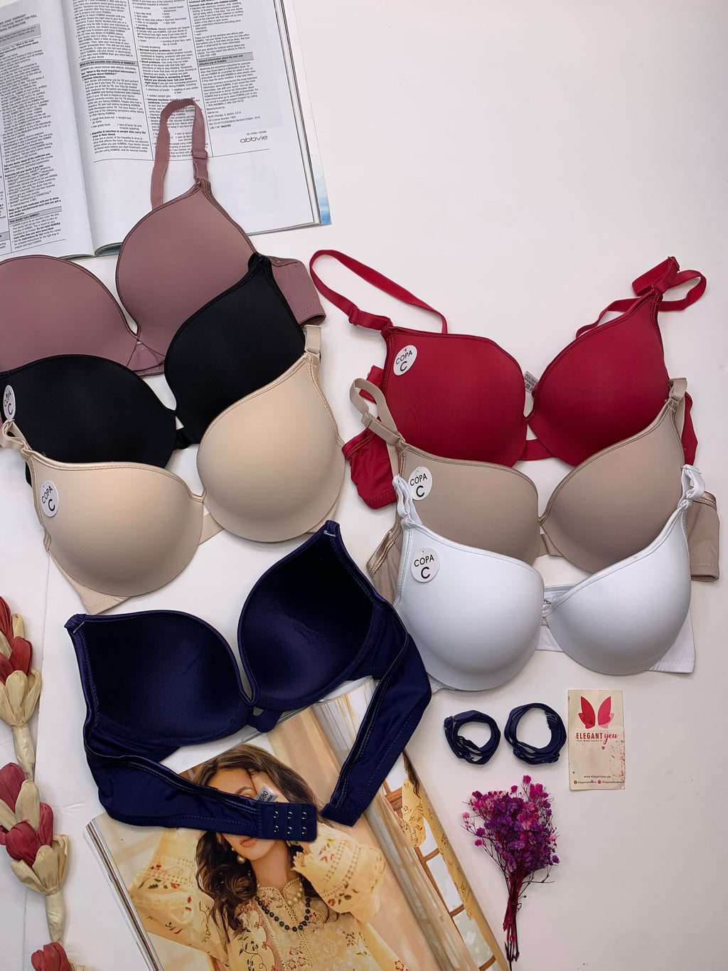 (38-42)b/c Premium Range Padded Push-up Under Wire Bra (144)*