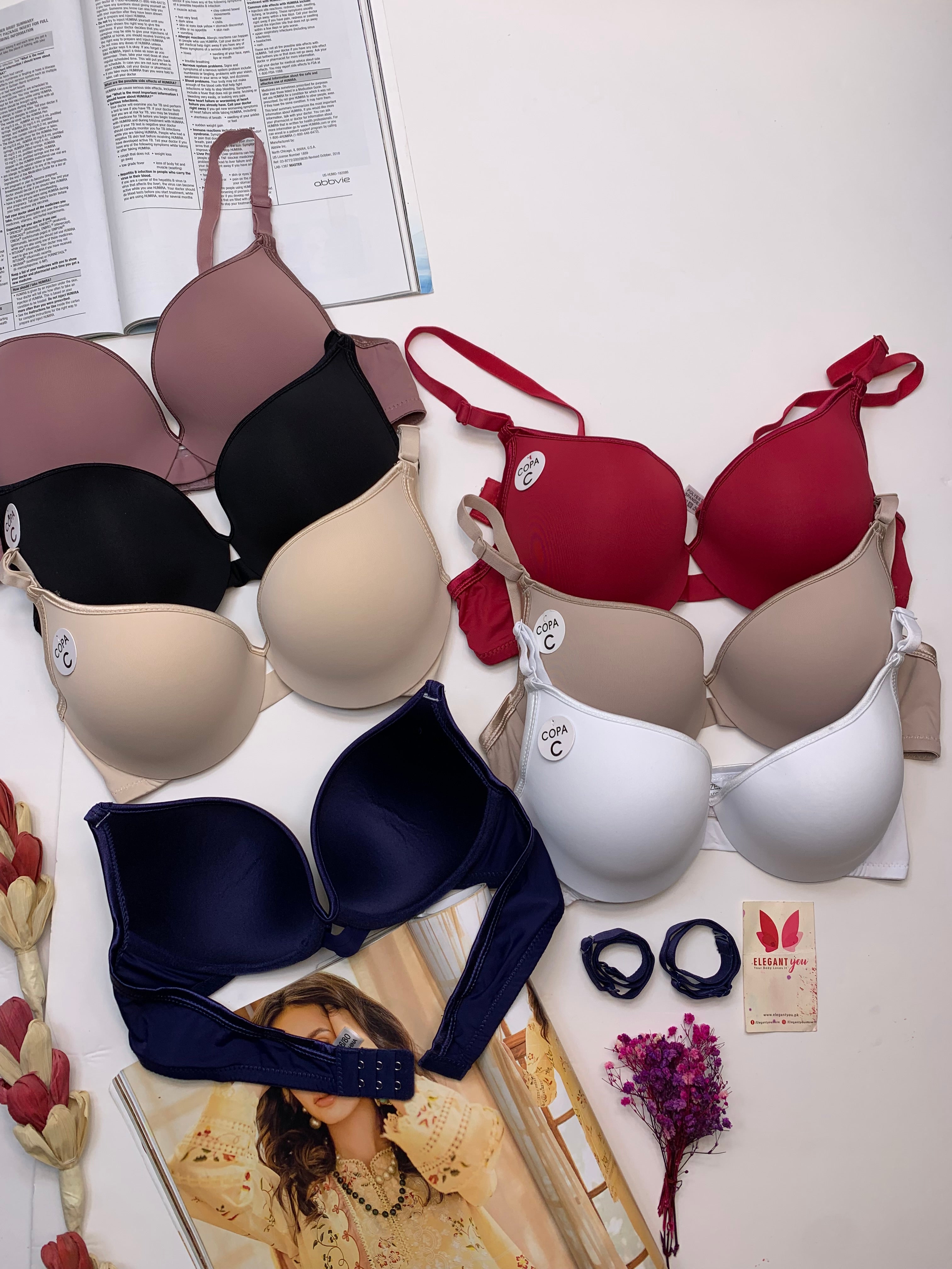 (38-42)b/c Premium Range Padded Push-up Under Wire Bra (144)*