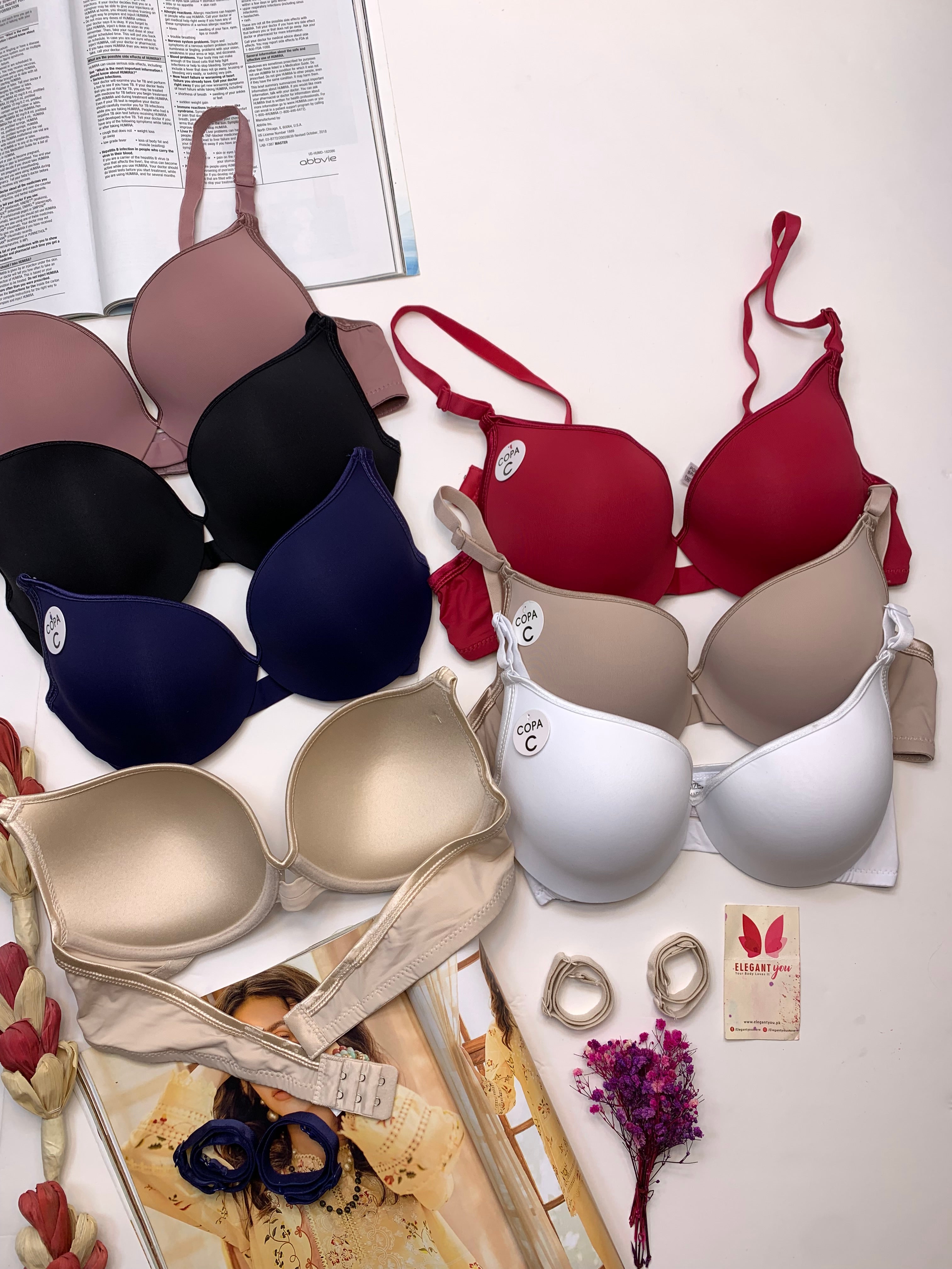 (38-42)b/c Premium Range Padded Push-up Under Wire Bra (144)*