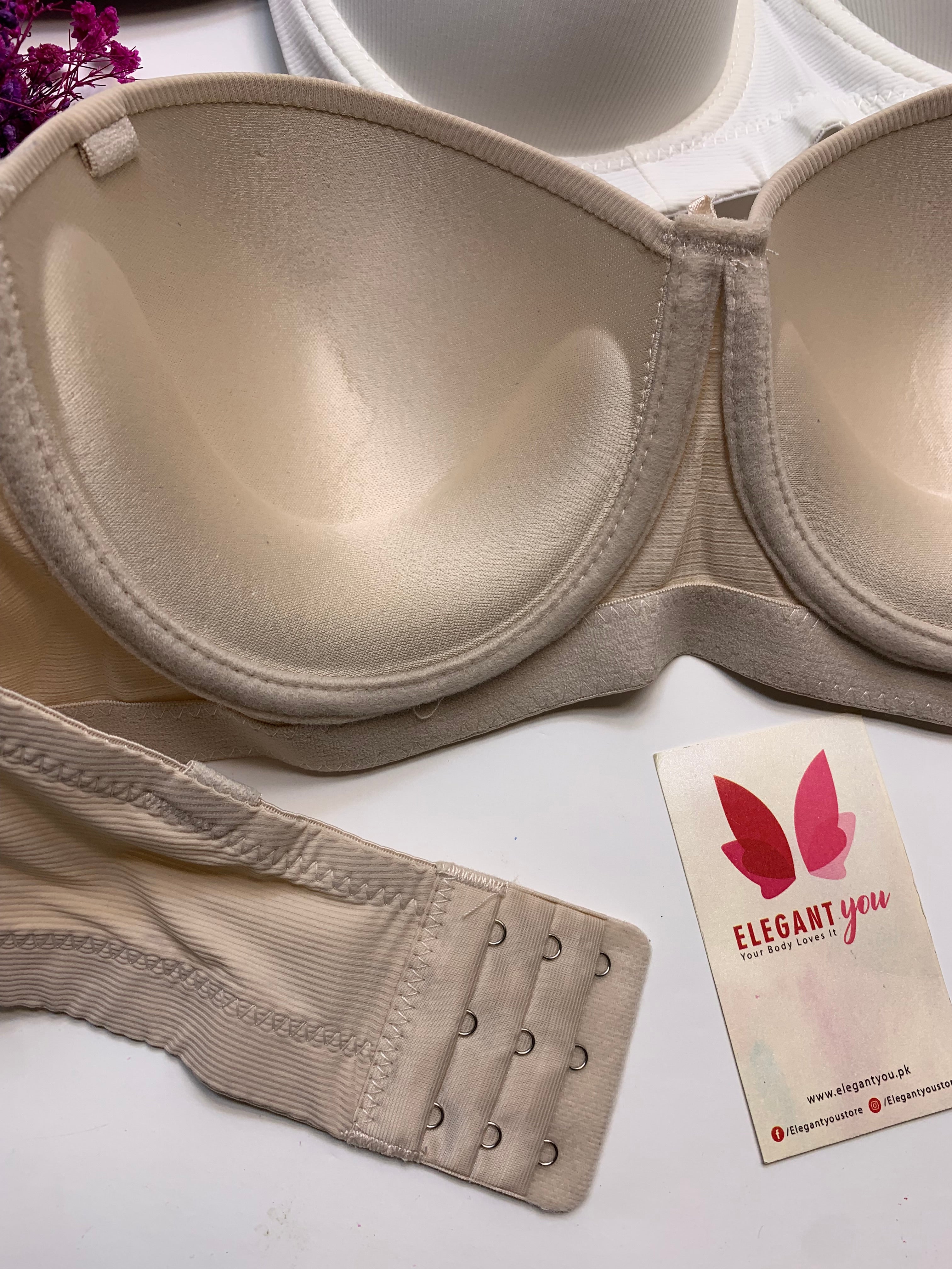 (36-42)C Cup Size Half Cup Shape Padded Push up Wired Plain Bra (170)*
