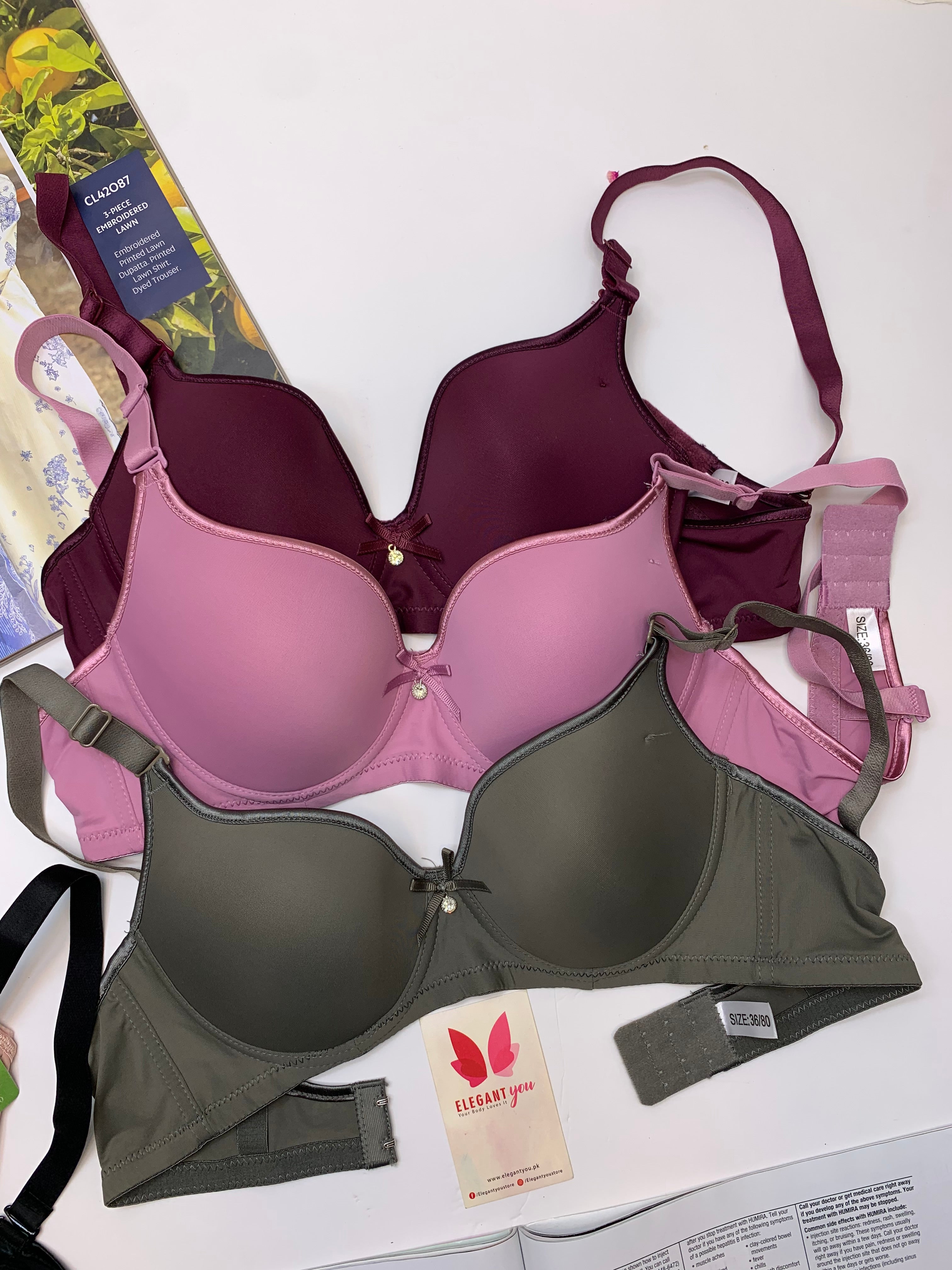(36-42)b/c  Demi Cup Daily-wear Push-up Bra (148)*