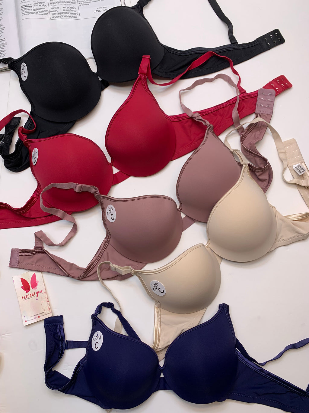 (38-42)b/c Premium Range Padded Push-up Under Wire Bra (144)*
