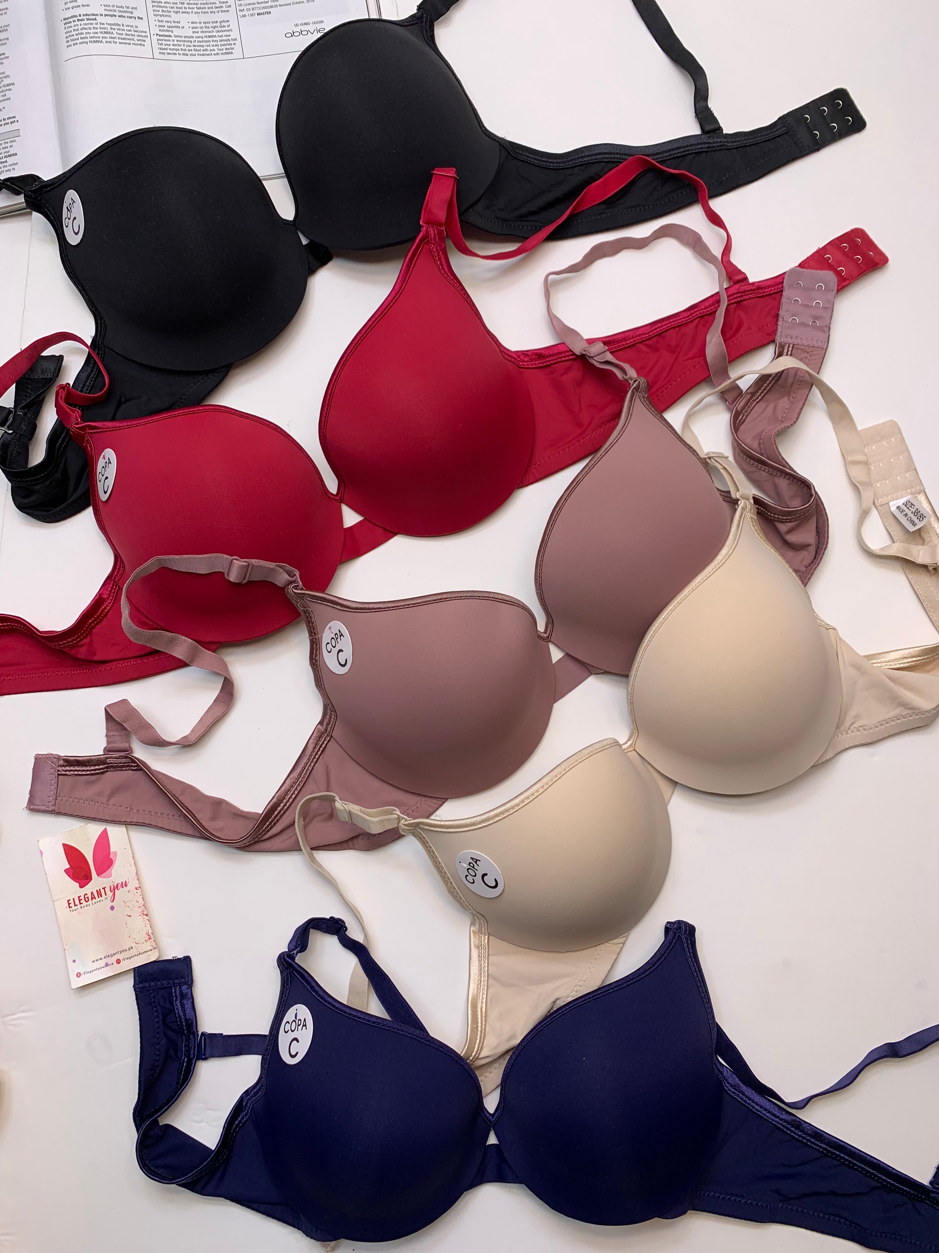 (38-42)b/c Premium Range Padded Push-up Under Wire Bra (144)*