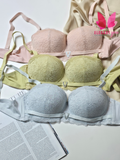 (36-42)size Half Cup Shape Padded Push up Wired Flower Pattern Bra(149)*