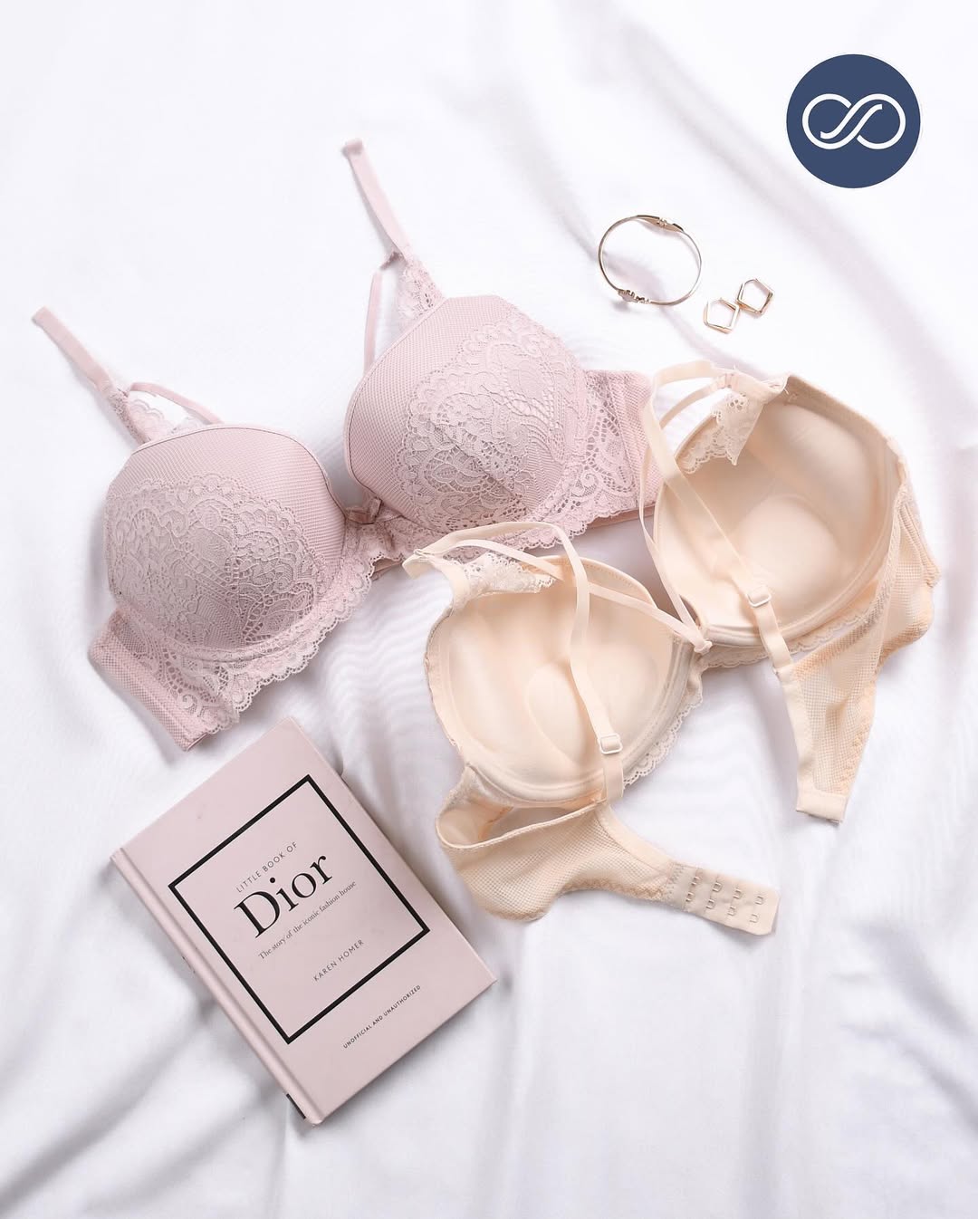 (34-38)b Criss Cross Strip Double Padded Pushup Lacy Bra(132)*