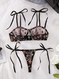 Premium Floral Embroidered Bra & Panty Set