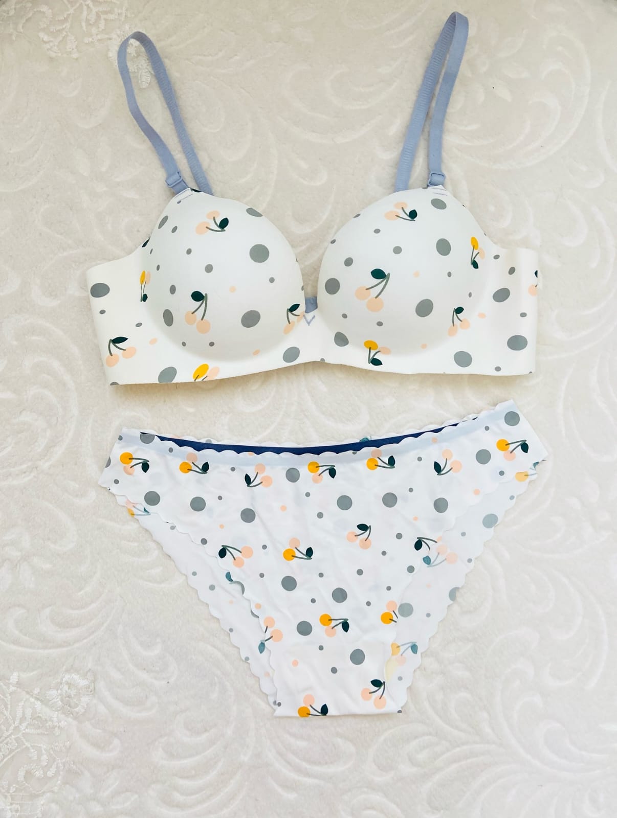 Strawberry Print Soft Comfort Bra Set 🍓