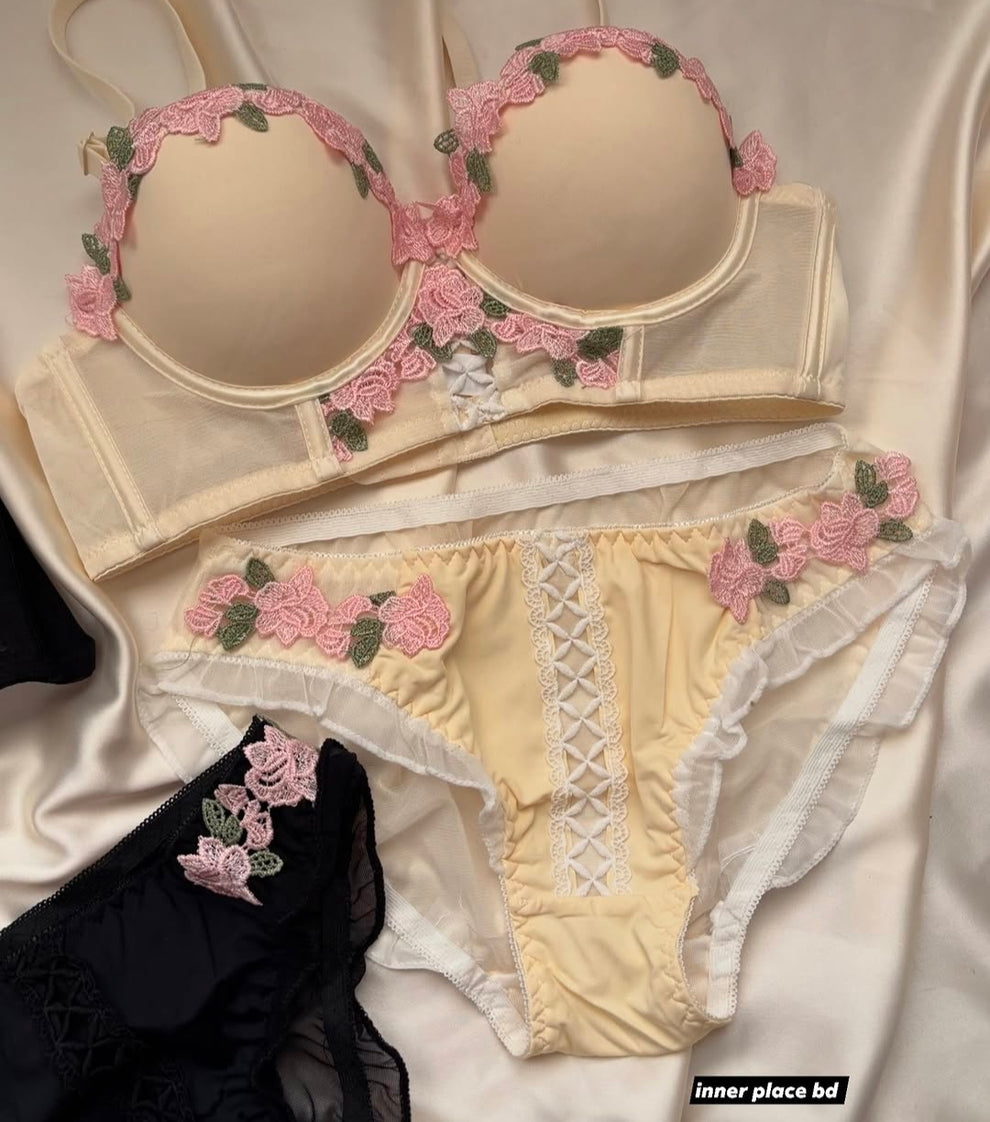 Elegant Embroidered Bra & Panty