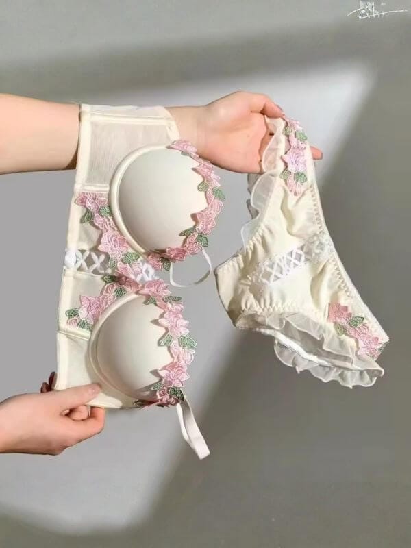 Elegant Embroidered Bra & Panty