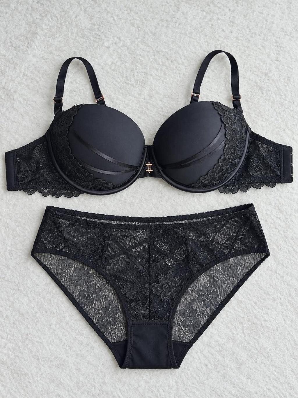 🖤 Premium Black Lace Bra &amp; Panty Set 🖤