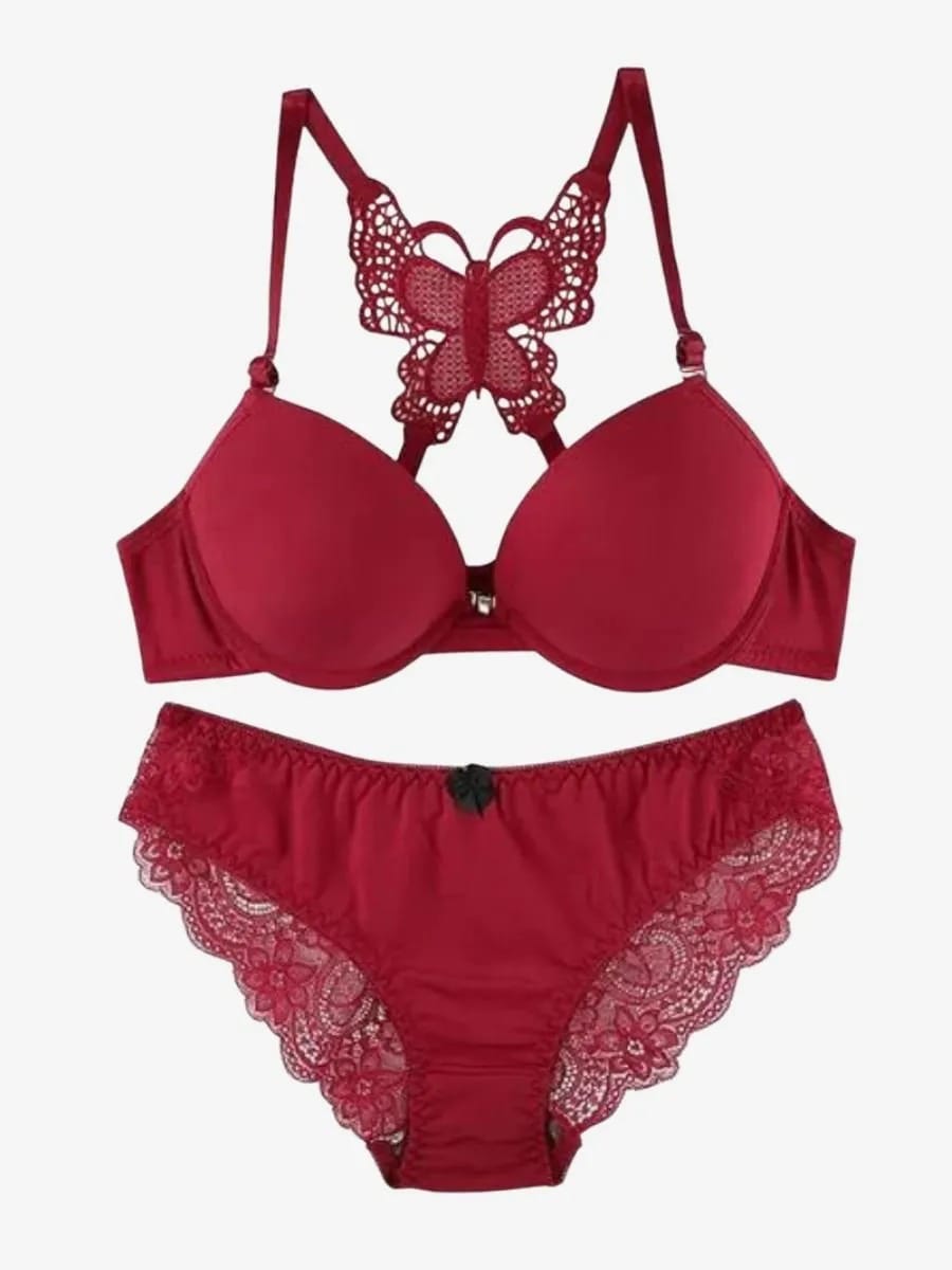 Butterfly 🦋 Style Fashion Bra Set Packs Of 3 Buy 1 Get 2 Free ( Free Delivery Is Available All Over Pakistan)