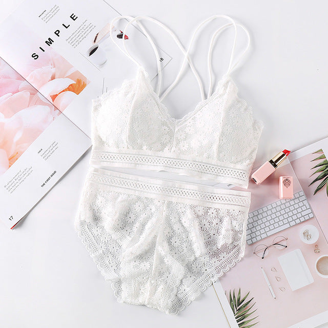Soft Flower Bra Set