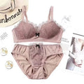 Half Cup Lace Bra Set