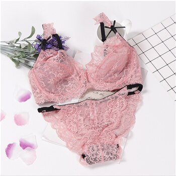 Lace Transparent Comfort Bra Set
