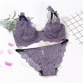 Lace Transparent Comfort Bra Set