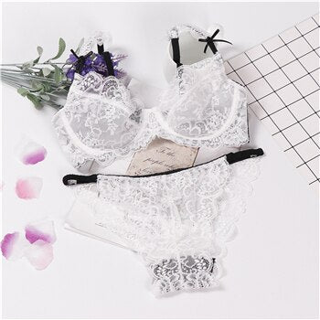Lace Transparent Comfort Bra Set