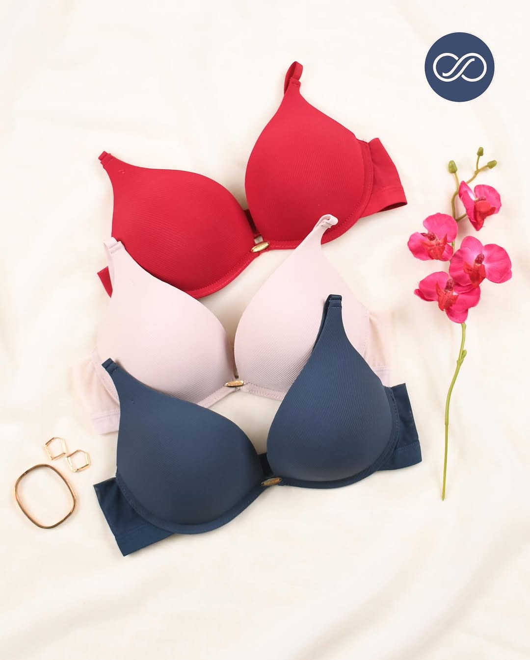 (38-42)C Premium Double Padded Pushup Wired Plunge Bra (151)
