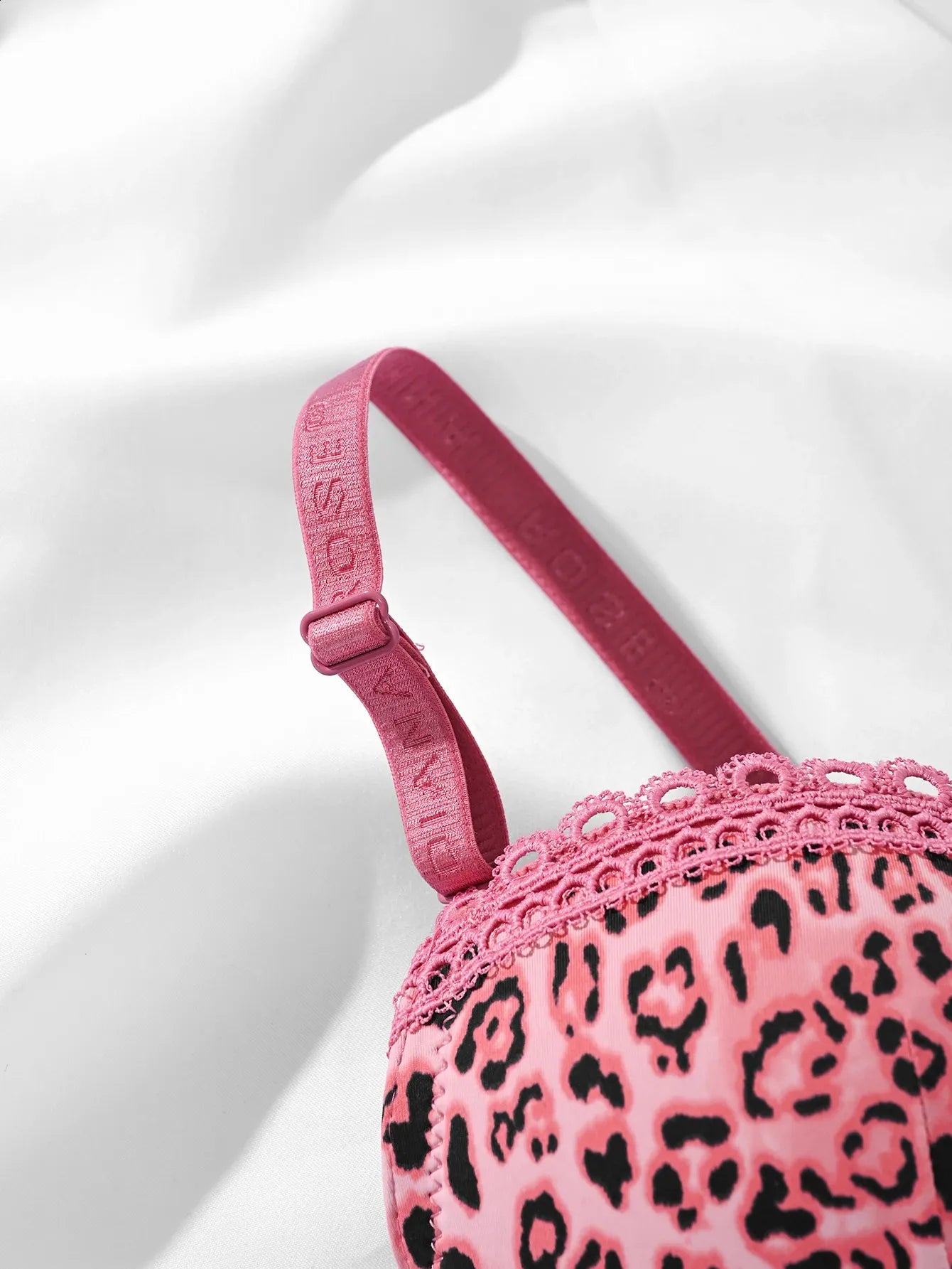 (36-42)C Leopard Print Thin Pad  C Cupsize  Wired Bra (145)*