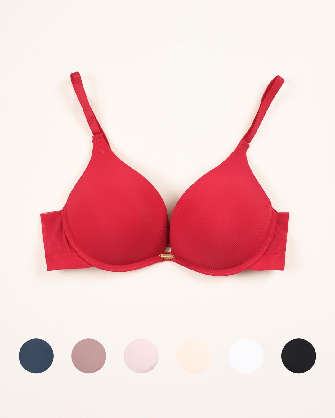 (38-42)C Premium Double Padded Pushup Wired Plunge Bra (151)