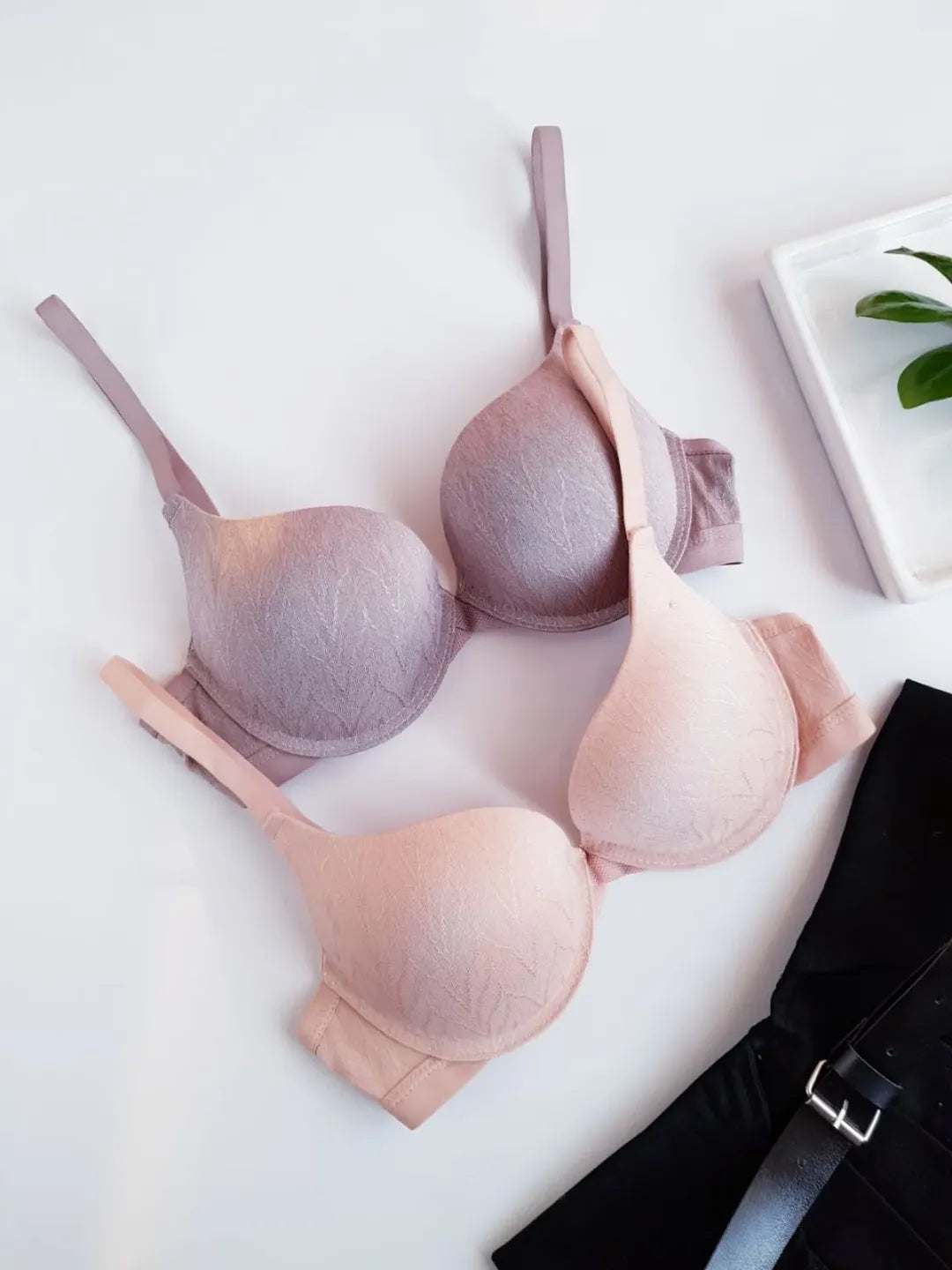 Demi Cup Soft Padded Push-up Wired Bra (160)^