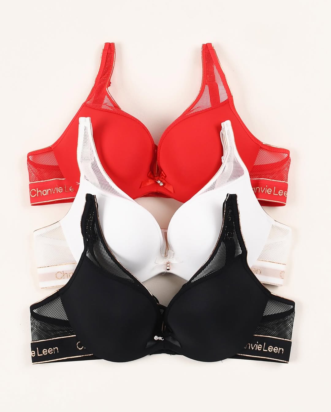 (32-36B Chanvie Leen Soft Double Padded Pushup Wire Bra (132)*