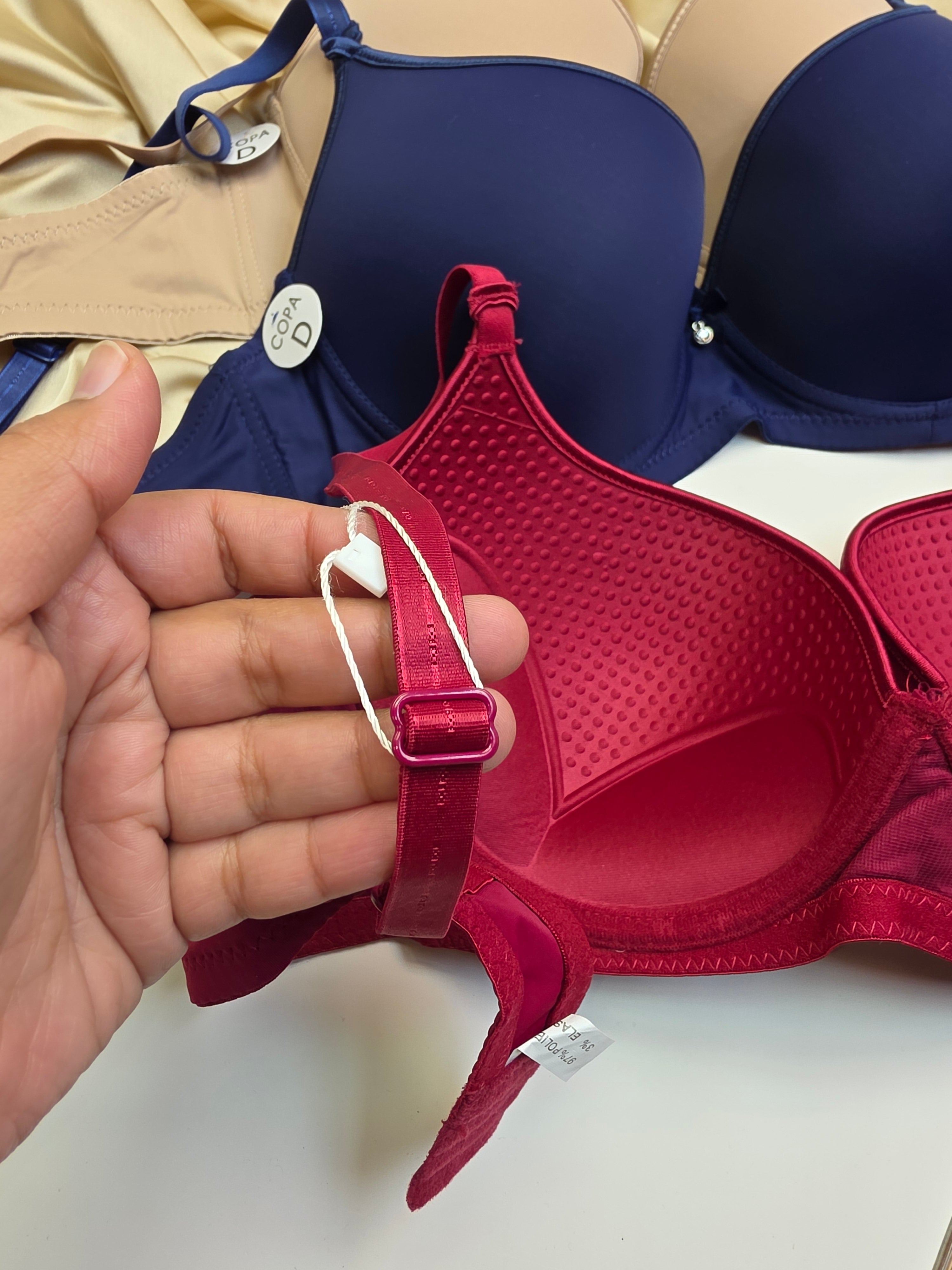 (38-44)D Plus Size Thin Pad Full Coverage Bra (157)*