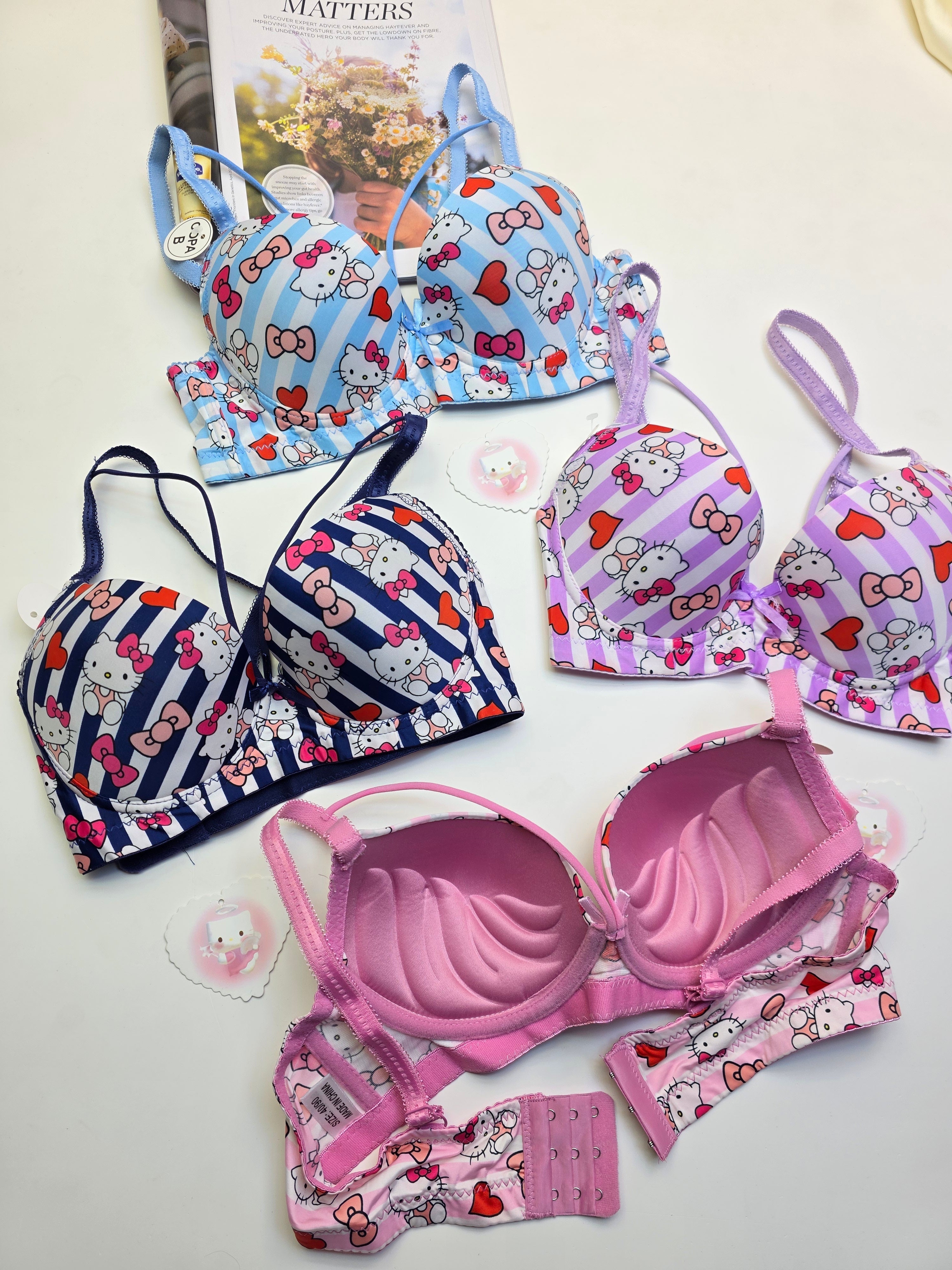 (36-42)b/c  size Hello Kitty Daily-wear Push-up Bra(144)*