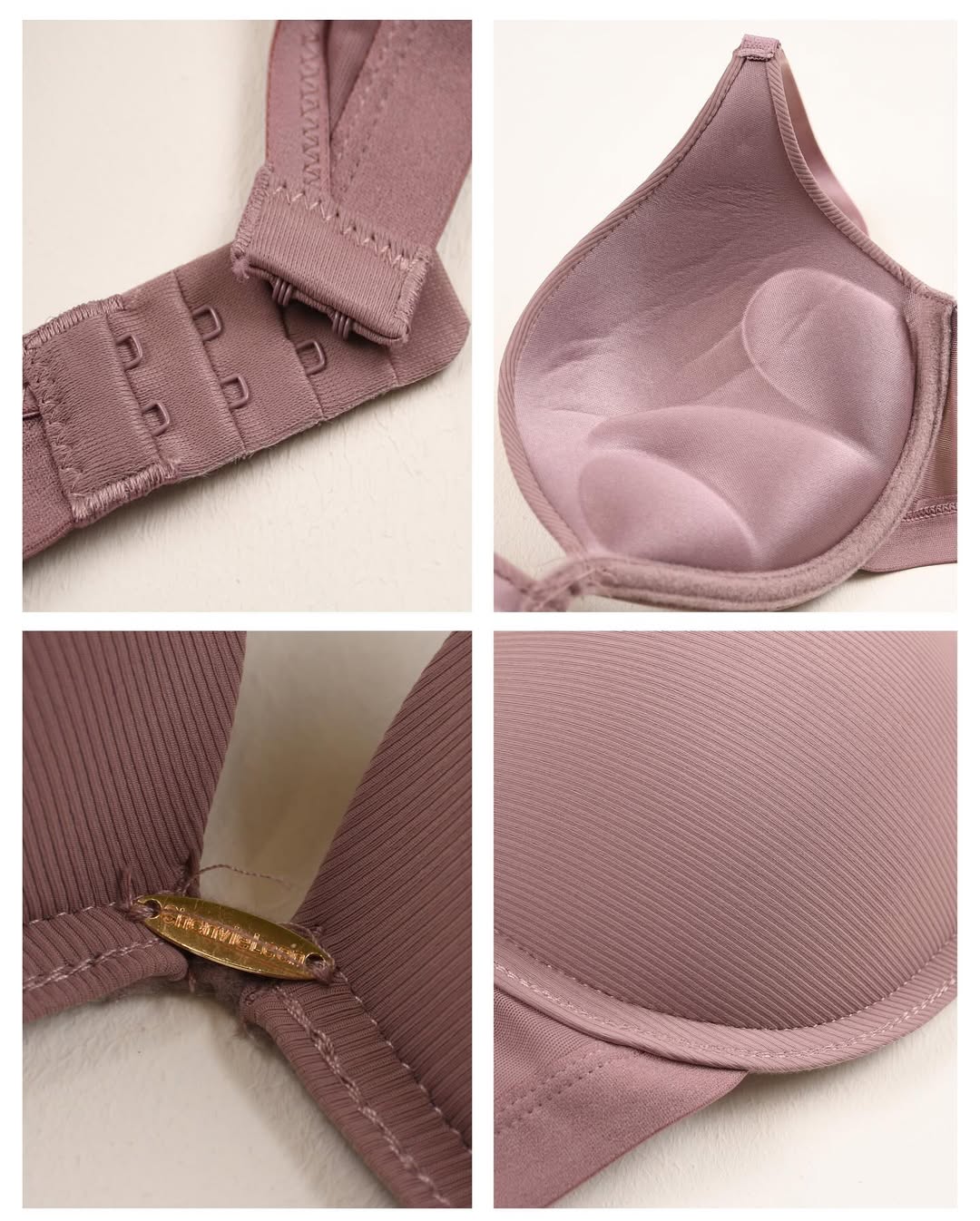 (38-42)C Premium Double Padded Pushup Wired Plunge Bra (151)