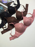 (36-42)C Double Strip Demi Cup Push-up Underwire Bra (163)*