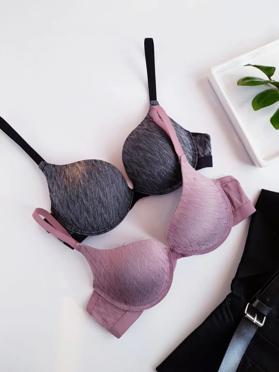 Demi Cup Soft Padded Push-up Wired Bra (160)^