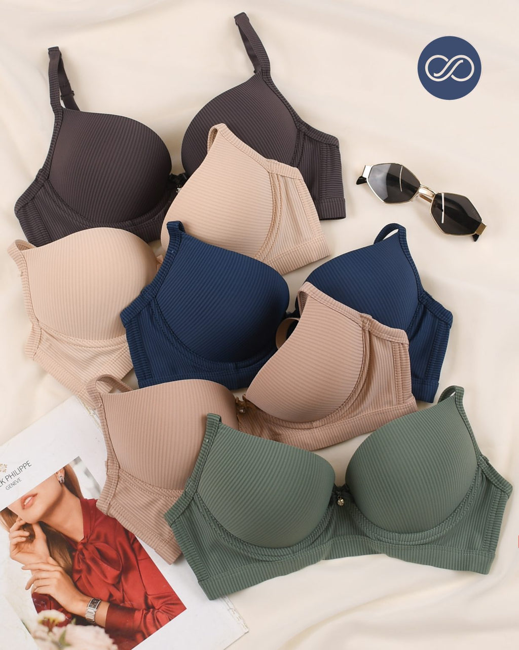 (34-40)B Premium Range Double  Padded Push-up Wired Bra (175)*