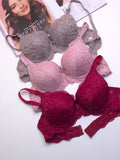 (32-38)b Bridal Double Padded Push-up Lace bra (138)^