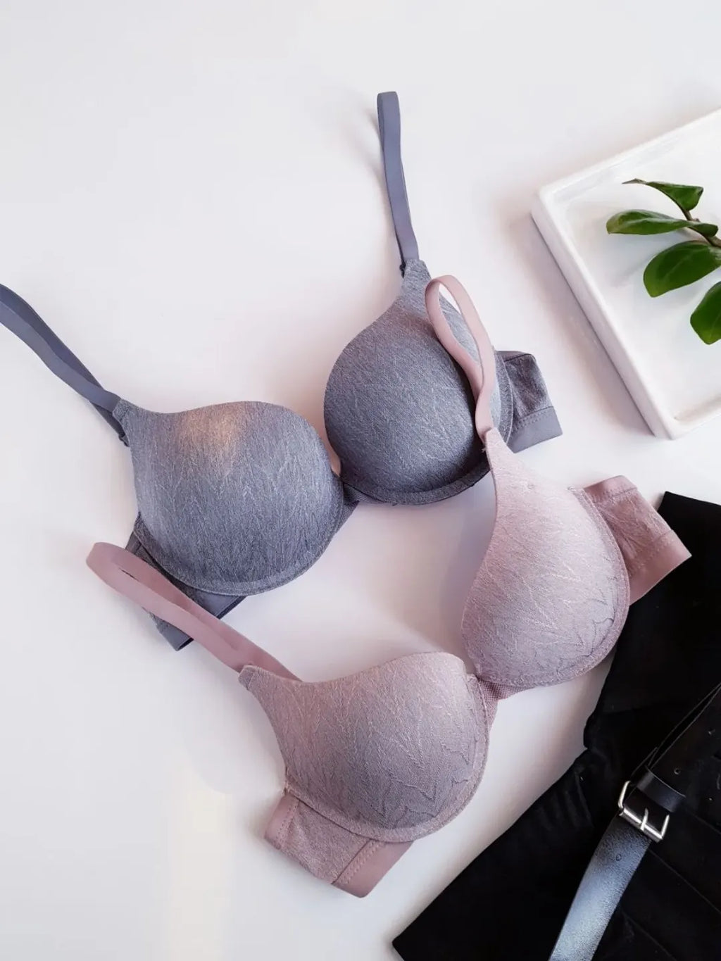 Demi Cup Soft Padded Push-up Wired Bra (160)^