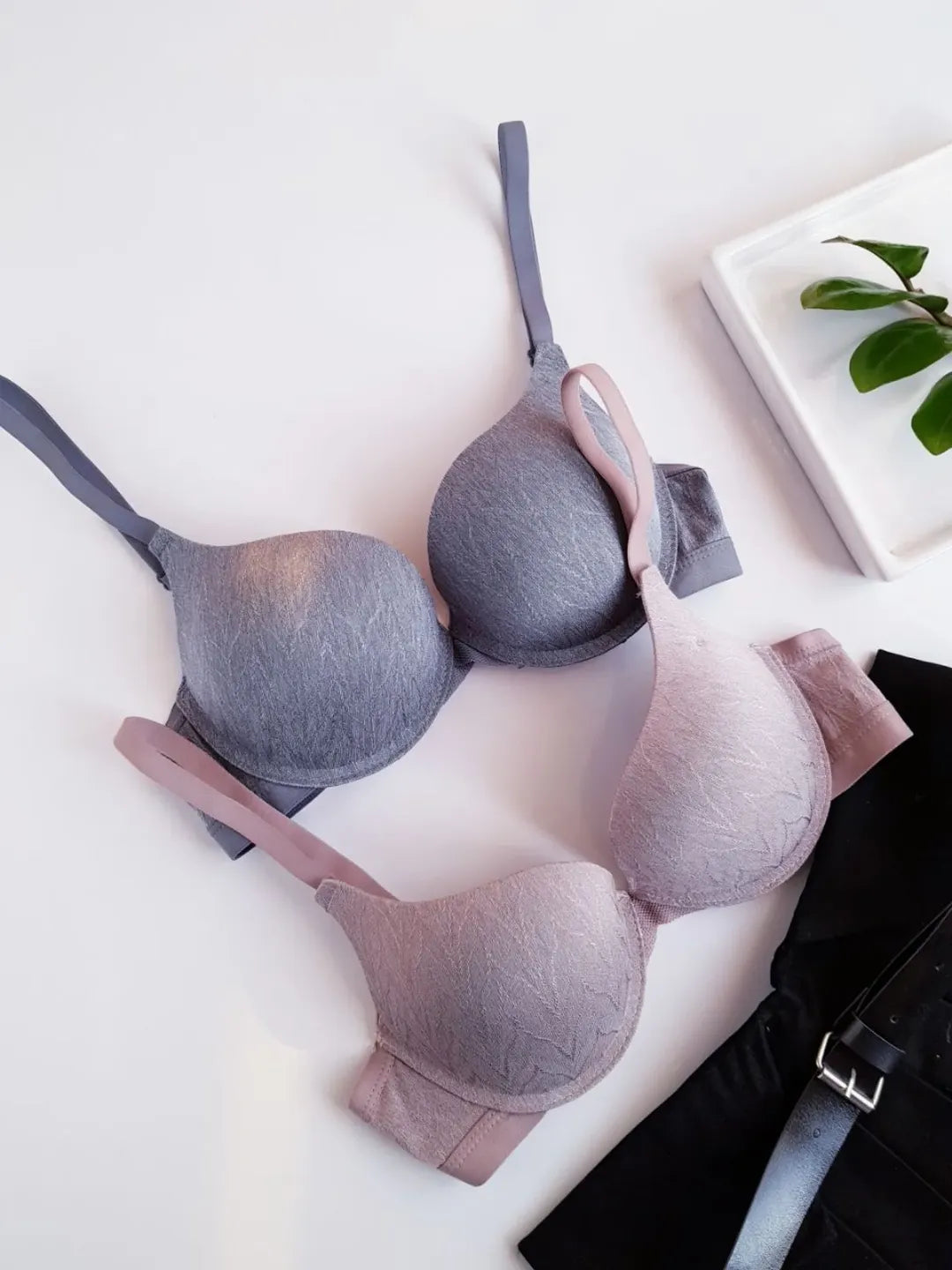 Demi Cup Soft Padded Push-up Wired Bra (160)^
