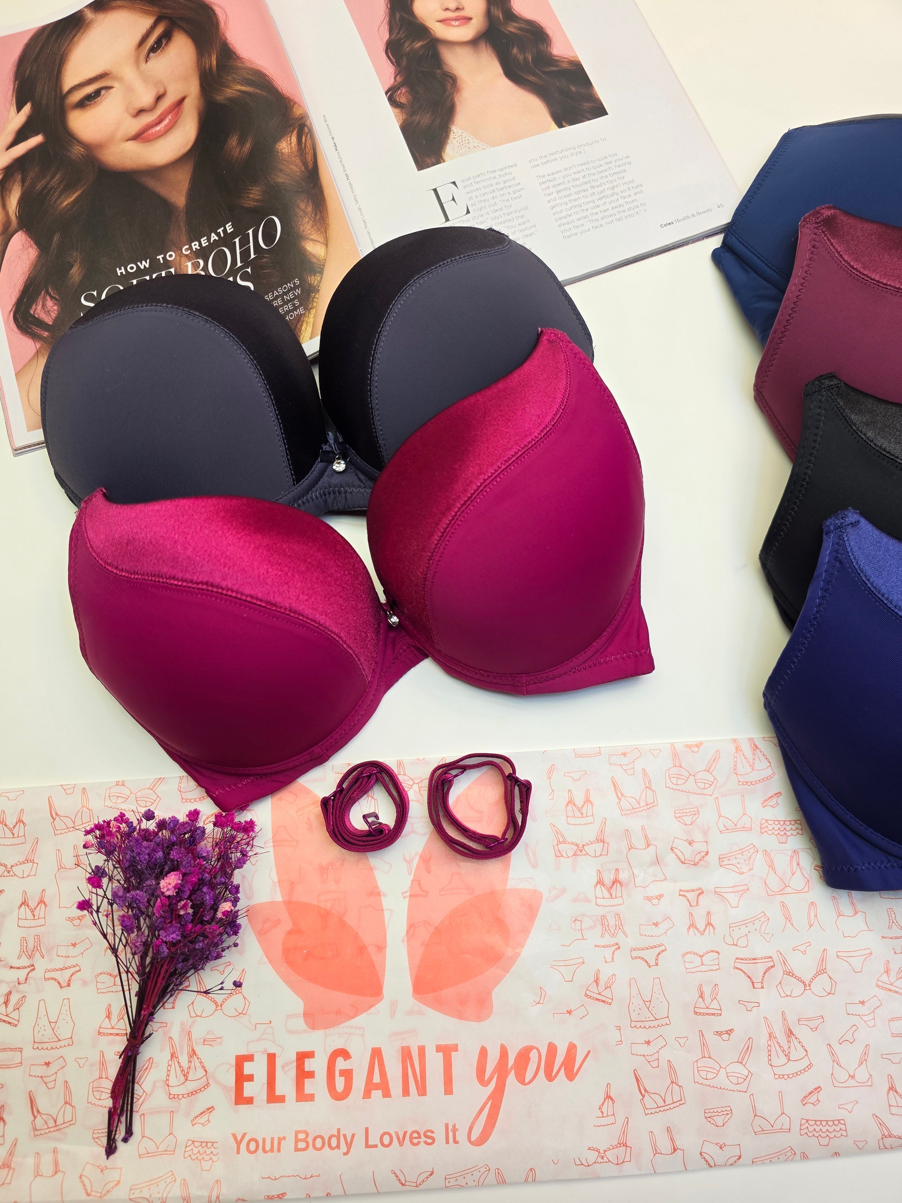 (34-40)Binny's Padded Push-up Wired Bra* (161)