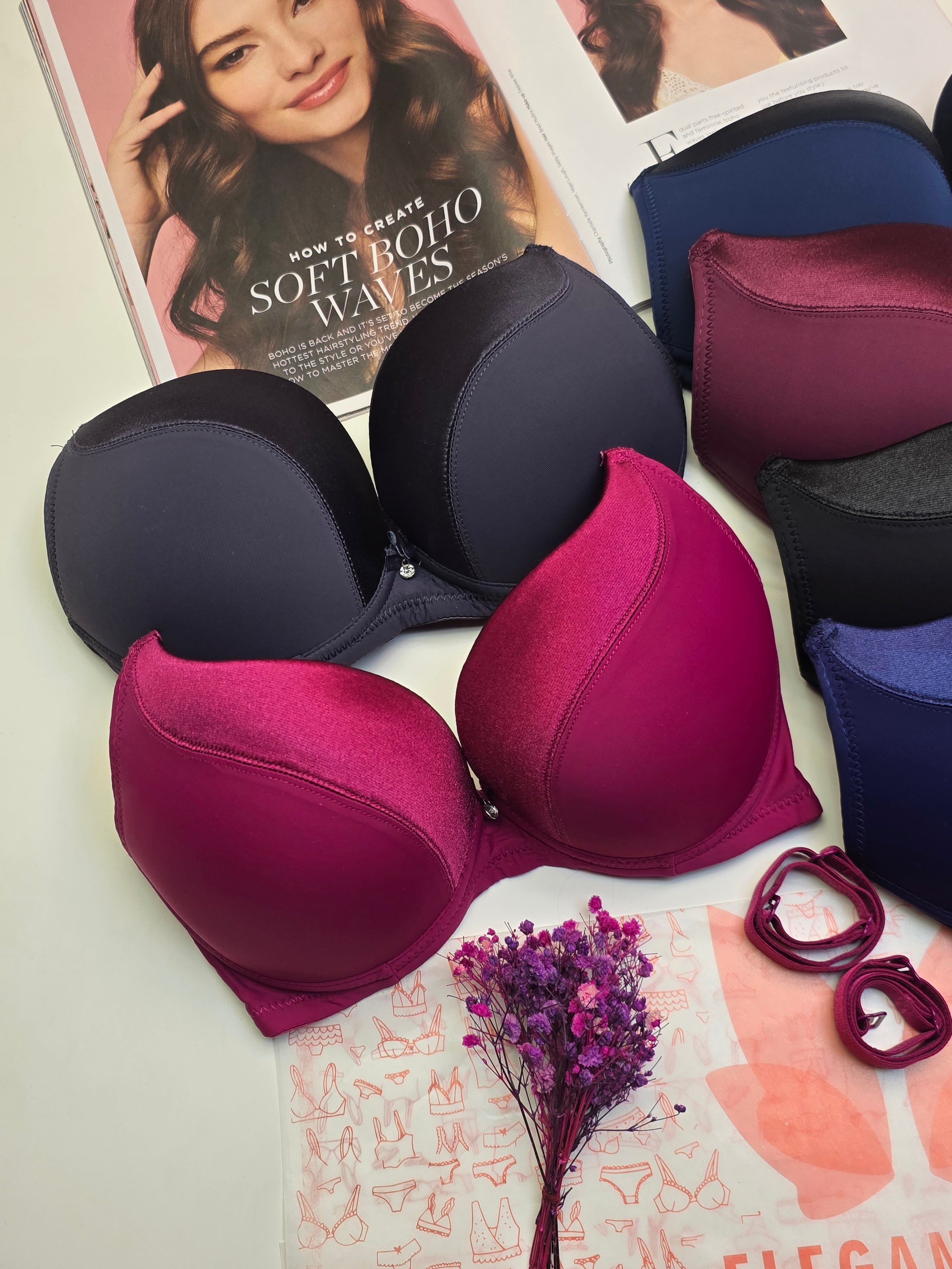 (34-40)Binny's Padded Push-up Wired Bra* (161)