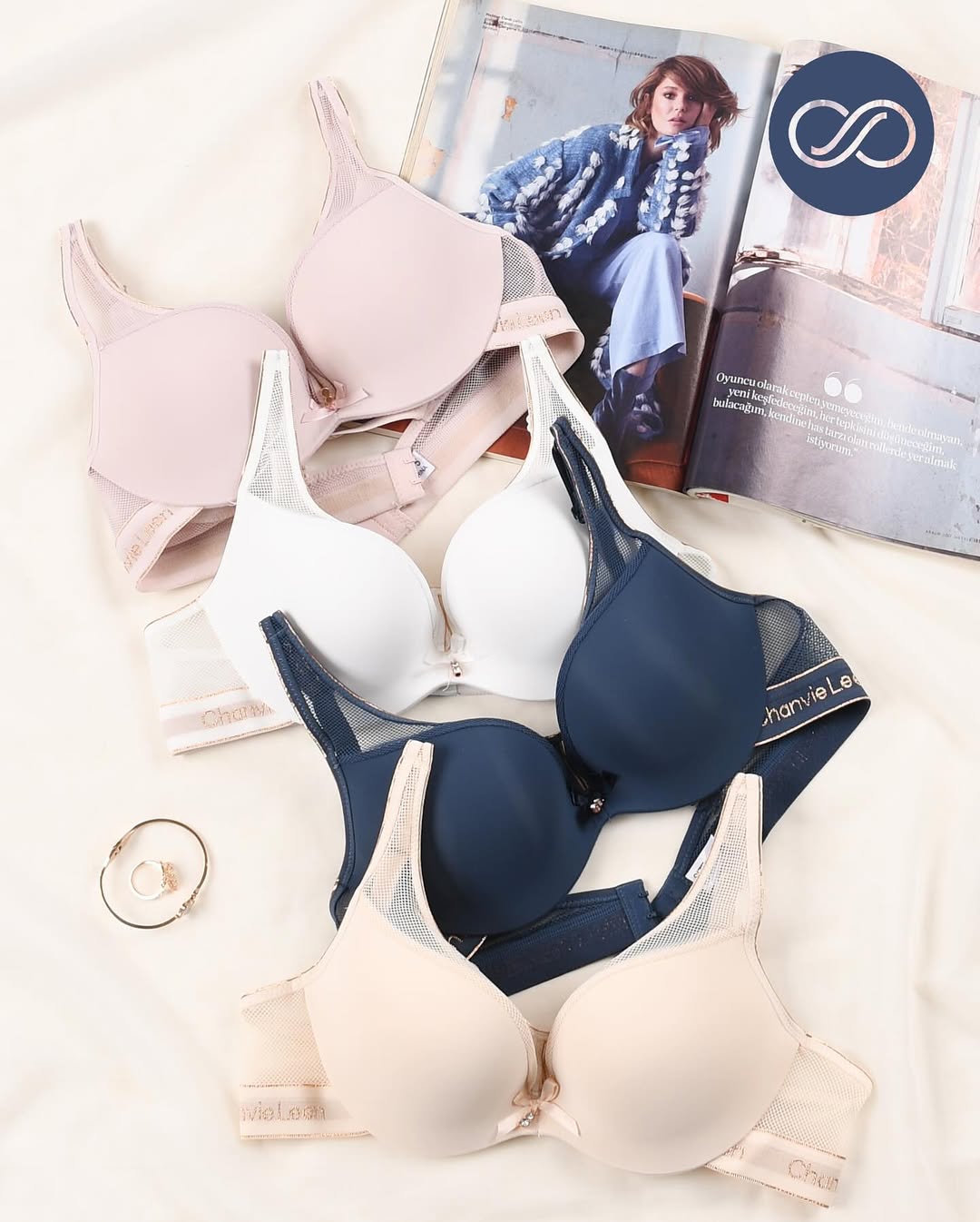 (32-36B Chanvie Leen Soft Double Padded Pushup Wire Bra (132)*
