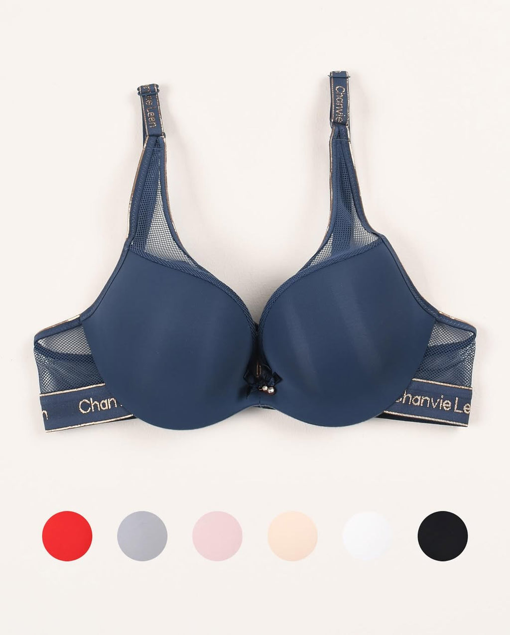 (32-36B Chanvie Leen Soft Double Padded Pushup Wire Bra (132)*