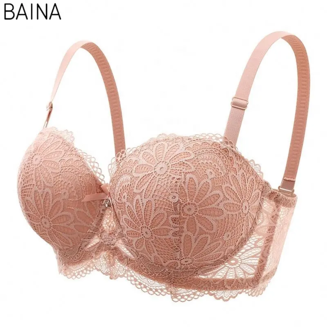 (36-42)B Elegant Padded Push-up Lace Bridal Bra( 164)*
