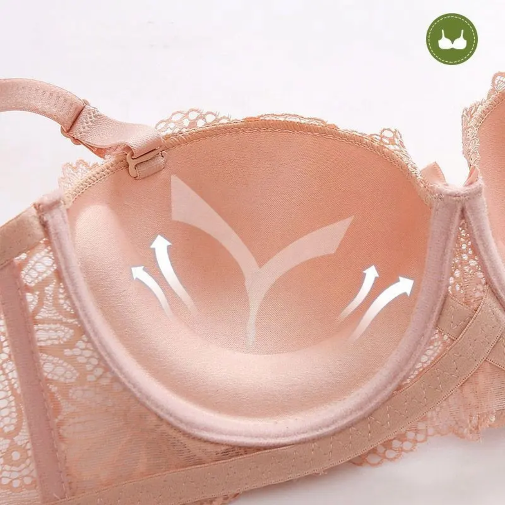 (36-42)B Elegant Padded Push-up Lace Bridal Bra( 164)*