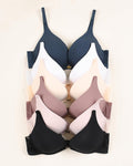 (38-42)C Premium Double Padded Pushup Wired Plunge Bra (151)