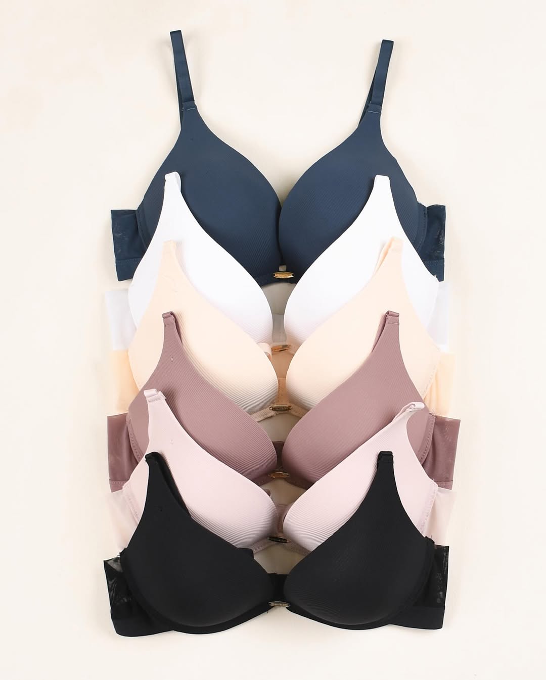 (38-42)C Premium Double Padded Pushup Wired Plunge Bra (151)
